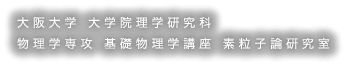 大阪大学 大学院理学研究科 物理学専攻 基礎物理学講座 素粒子論研究室